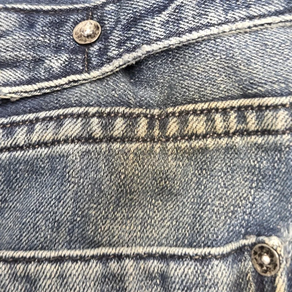 Vintage Levis Blue Star Jeans Mens Blue Buckle Back Engineered Fits 32x26